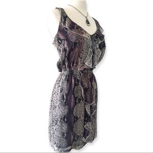 𝅺charlie Jade 100% silk dress snake print